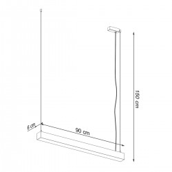 Lampa wisząca PINNE 90 czarna 3000K TH.048 Sollux