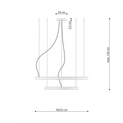 Żyrandol RIO 2 55/78 czarny LED 4000K TH.212 Sollux