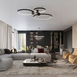 Żyrandol RIO 2 55/78 czarny LED 4000K TH.212 Sollux