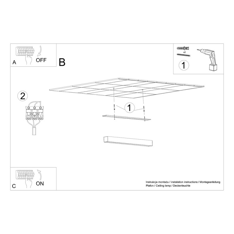 Plafon PINNE 200 szary 3000K TH.242 Sollux