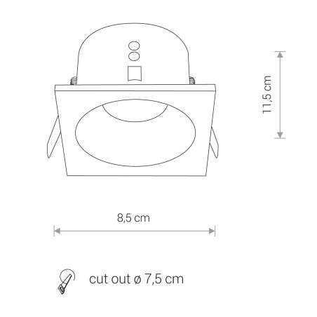 DELTA Biały 1x15W