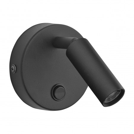 ENZO BLACK KINKIET 1 PŁ G_9  Tk Lighting