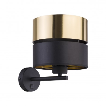 HILTON BLACK/GOLD KINKIET 1 PŁ  Tk Lighting