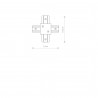PROFILE RECESSED X CONNECTOR Czarny