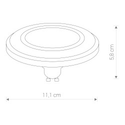 REFLECTOR LENS LED, GU10, ES111, 9W Czarny 9W
