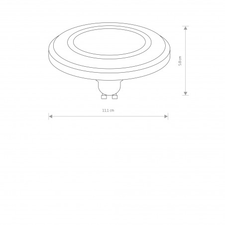 REFLECTOR LENS LED, GU10, ES111, 9W Biały 9W