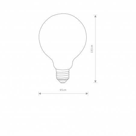 BULB GLASS BALL LED, E27, 8W 8W