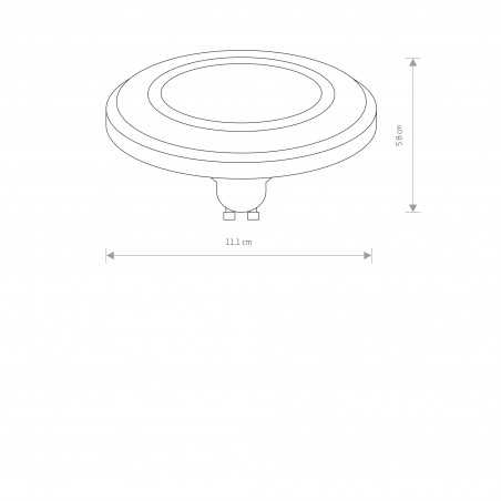 REFLECTOR DIFFUSER LED, GU10, ES111, 9W Czarny 9W