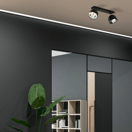 ALTEA BLACK LAMPA SUFITOWA 2 PŁ + ŻARÓWKI  Tk Lighting