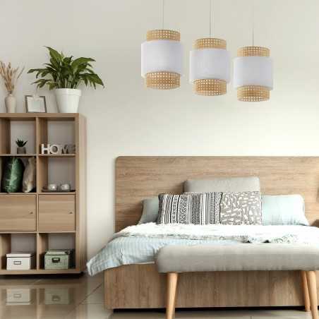 BOHO WHITE LAMPA WISZĄCA 3 PŁ LISTWA Tk Lighting