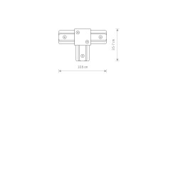 PROFILE T CONNECTOR Czarny