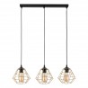 DIAMOND NEW BLACK/GOLD LAMPA WISZĄCA 3 PL LISTWA  Tk Lighting