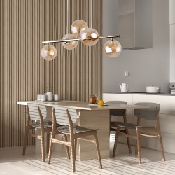 ESTERA GOLD LAMPA WISZĄCA 5 PŁ  Tk Lighting