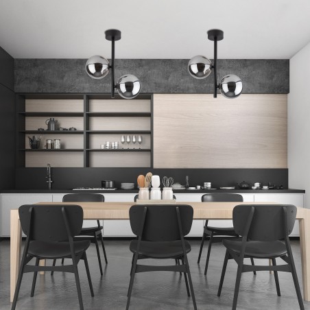 ESTERA BLACK LAMPA SUFITOWA 2 PŁ  Tk Lighting