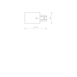 PROFILE RECESSED POWER END CAP Biały
