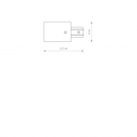 PROFILE RECESSED POWER END CAP Biały