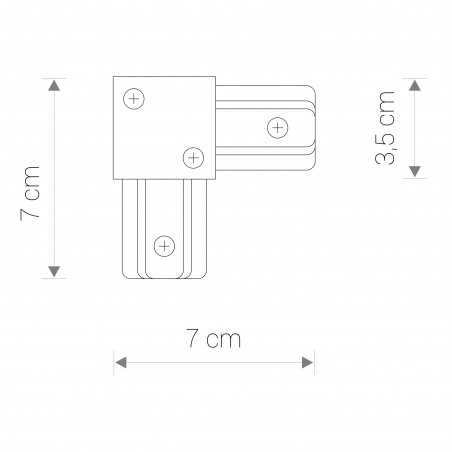 PROFILE L CONNECTOR Czarny
