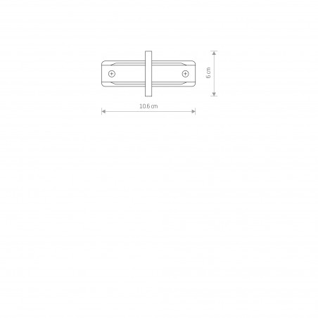PROFILE RECESSED STRAIGHT CONNECTOR Czarny