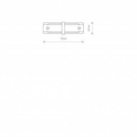 PROFILE STRAIGHT CONNECTOR Czarny