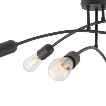 HELIX BLACK LAMPA SUFITOWA 6 PŁ  Tk Lighting