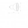 REFLECTOR LED, GU10, R50, 7W Czarny 7W