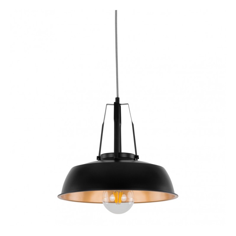 Lampa wisząca Paloma MDM-3619/1M BK+GD Italux czarny stal