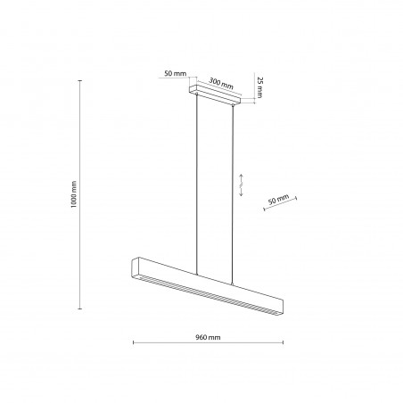 TEO LED M LAMPA WISZĄCA 960  Tk Lighting