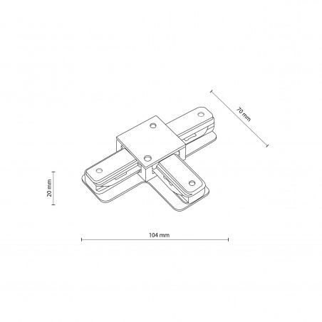 TRACER ŁĄCZNIK T BIAŁY  Tk Lighting