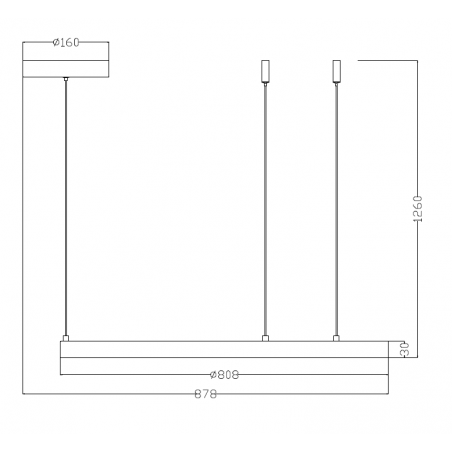 Midway lampa wisząca duża złota LP-033/1P L GD