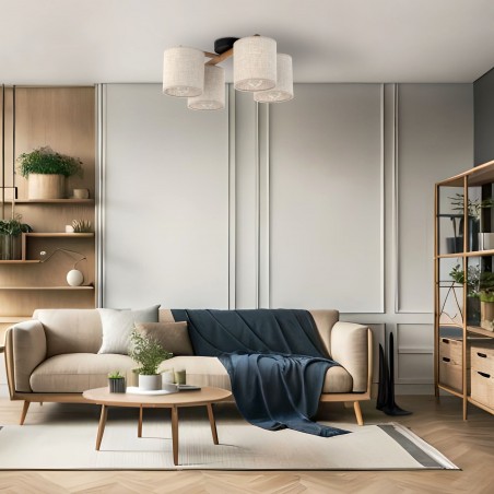 DEVA NATURE LAMPA SUFITOWA 4 PŁ  Tk Lighting