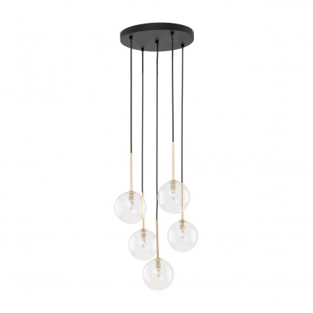 NILOS BLACK / GOLD LAMPA WISZĄCA 5  Tk Lighting