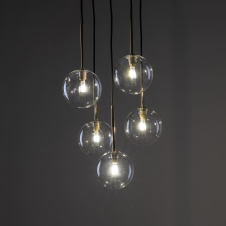 NILOS BLACK / GOLD LAMPA WISZĄCA 5  Tk Lighting