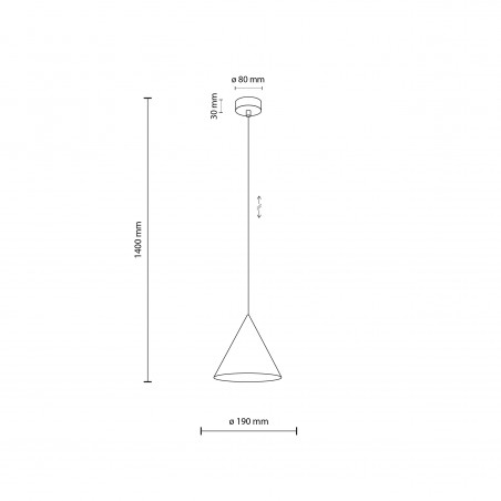 CONO MINT LAMPA WISZĄCA 1 S  Tk Lighting