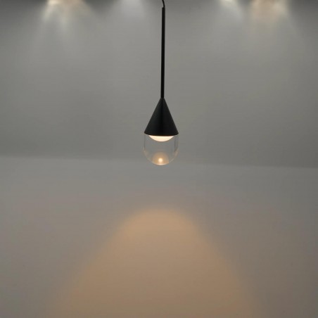 Lampa Wisząca Nata 1xLED czarna PL0104-BK YASKR