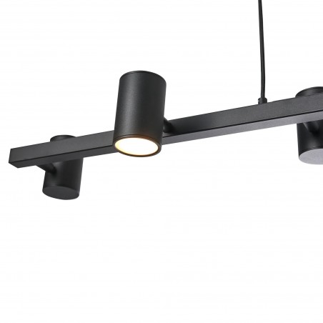 Lampa Wisząca Noe Long 6xGU10 czarna PL0111-BK YASKR