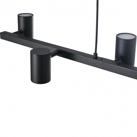 Lampa Wisząca Noe Long 6xGU10 czarna PL0111-BK YASKR