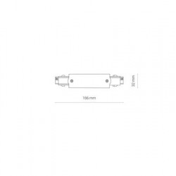 Łącznik prosty CTLS POWER STRAIGHT CONNECTOR  BLACK 8708 Nowodvorski