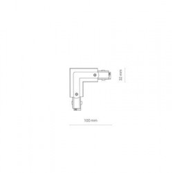 Łącznik kątowy CTLS POWER L CONNECTOR LEFT WHITE (L-L) 8705 Nowodvorski