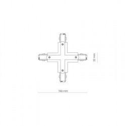 Łącznik krzyżowy CTLS POWER X CONNECTOR BLACK 8702 Nowodvorski