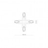 Łącznik krzyżowy CTLS POWER X CONNECTOR WHITE 8701 Nowodvorski
