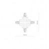 Łącznik krzyżowy CTLS RECESSED POWER X CONNECTOR BLACK 8680 Nowodvorski