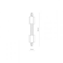 Łącznik elastyczny CTLS RECESSED POWER FLEX CONNECTOR BL 8677 Nowodvorski