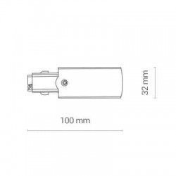 Końcówka zasilająca CTLS PWR END CAP LEFT BLACK (PE-L) 8233 Nowodvorski