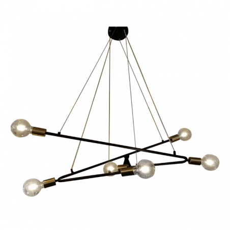 Estrella 6 lampa wisząca czarna LP-075/6P BK Estrella 6 lampa wisząca czarna LP-075/6P BK