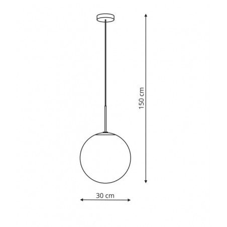 Palla lampa wisząca chrom LP-2844/1P CH