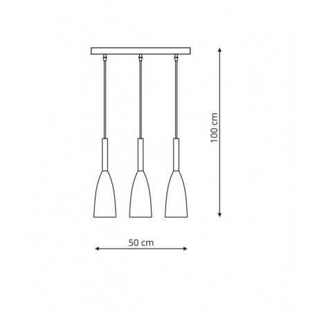 Solin 3 lampa wisząca linia złota LP-181/3L GD