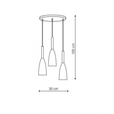 Solin 3 lampa wisząca szara LP-181/3P GR