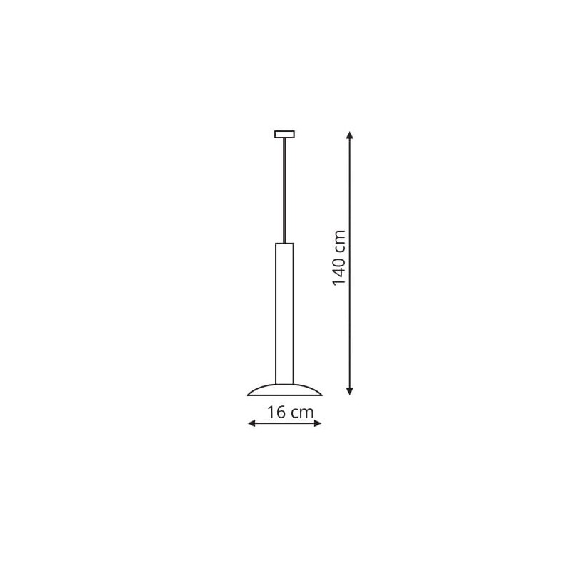 Hat 1 lampa wisząca biała LP-1661/1P WH