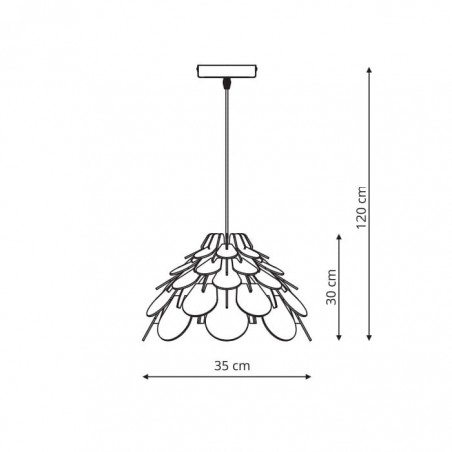 BURGO lampa wisząca mała LP-101335/1P S