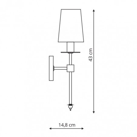 Casoli kinkiet patyna LP-2118/1W patyna